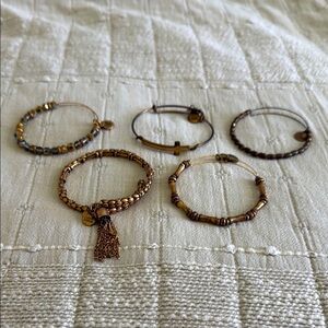 Alex and Ani Gold Bracelet Set